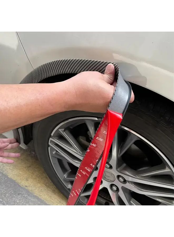واقيات أقواس العجلات من ألياف الكربون الأسود شرائط مقاومة للخدوش لجميع السيارات - Image 3